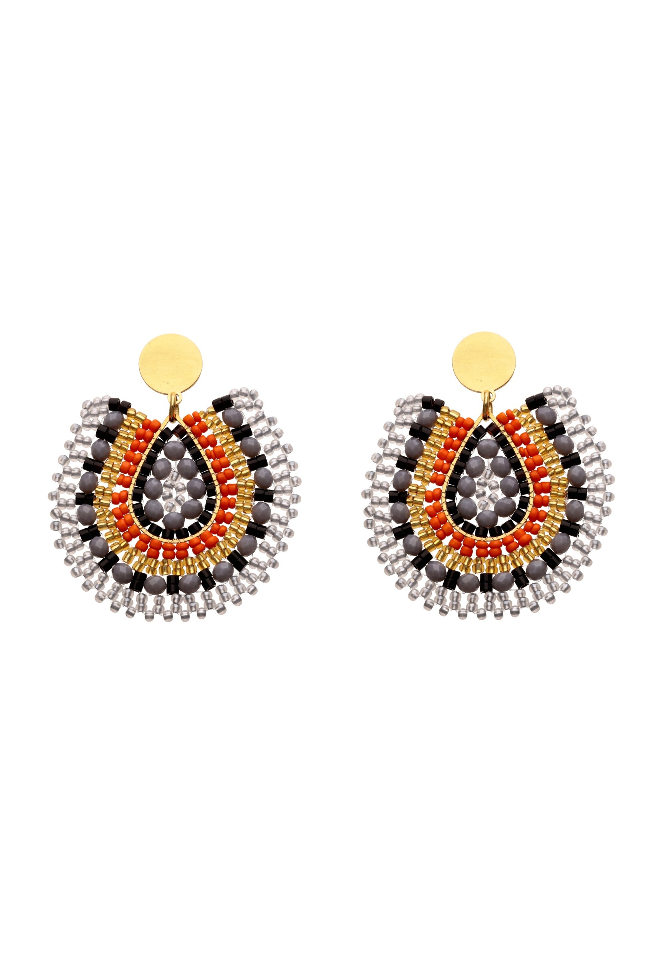 Boucles d'oreilles IZIA en orange : devant