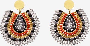 Boucles d'oreilles IZIA en orange : devant