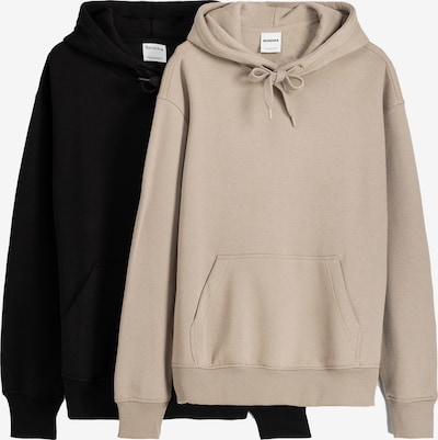 Bershka Sweat-shirt en beige / noir, Vue avec produit