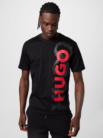 HUGO Red Μπλουζάκι 'Dansovino' σε μαύρο: μπροστά