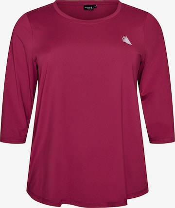 Maglietta 'Abasic One' di Active by Zizzi in rosa: frontale
