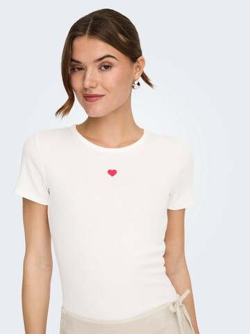 Tricou 'ONLELVA JUNE' de la ONLY pe alb: față