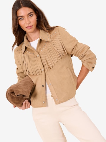 Lipsy Tussenjas in Beige: voorkant