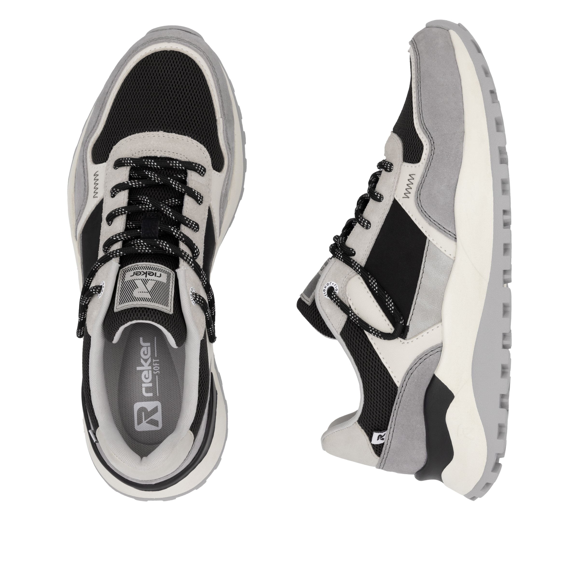 Baskets basses Rieker Sport en noir