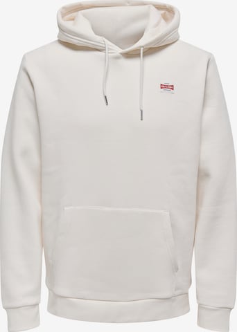 Sweat-shirt 'ONSDawson' Only & Sons en blanc : devant