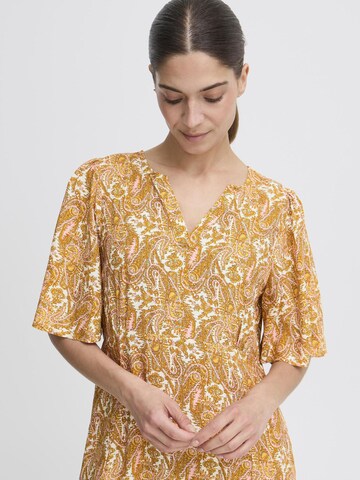 PULZ Jeans - Vestido camisero 'PZNELLY' en amarillo