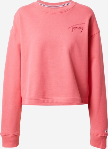 Tommy Jeans Mikina – pink: přední strana