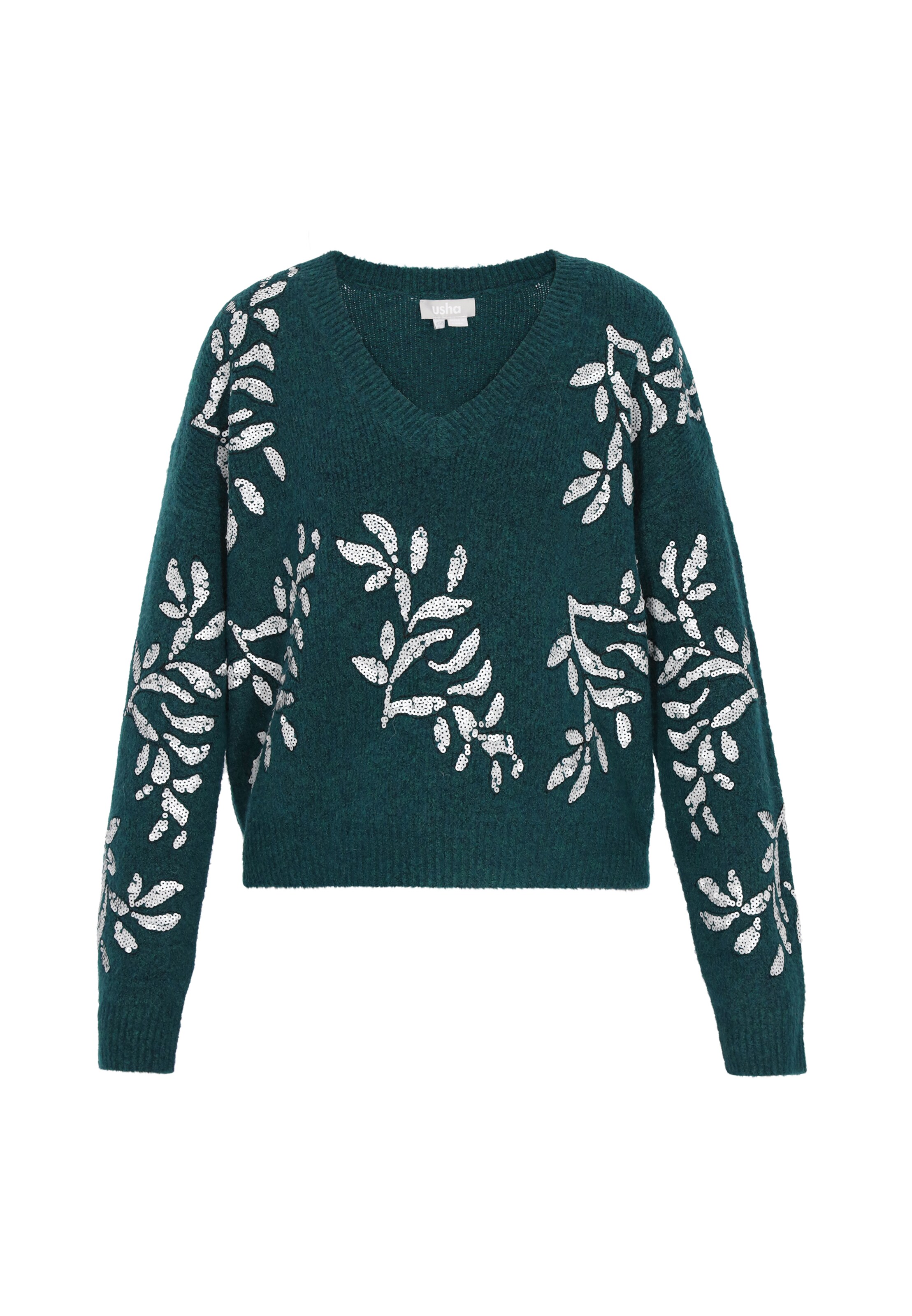 Pull-over Usha en vert : devant