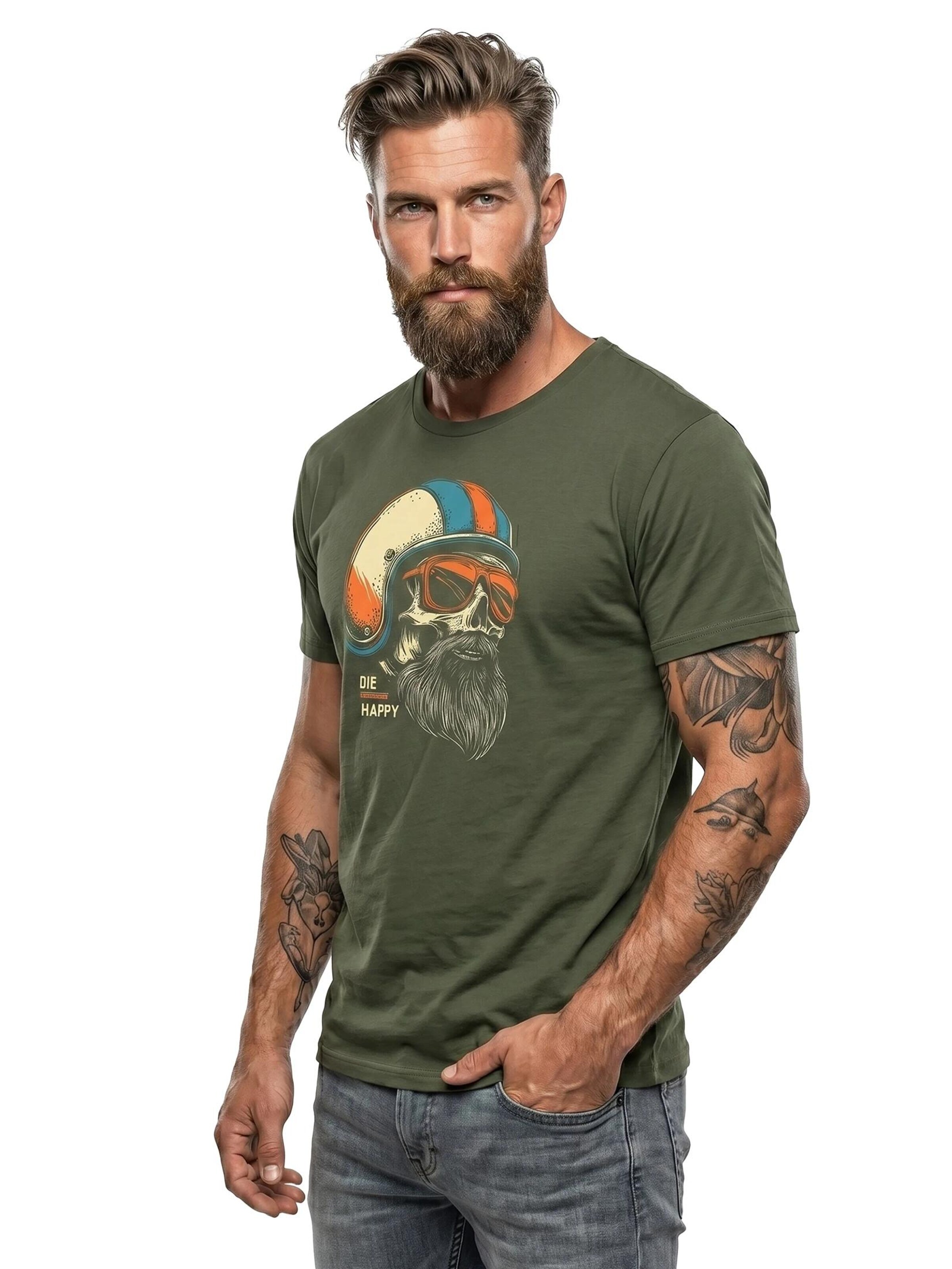 MAKAYA Shirt 'Die Happy' in Green