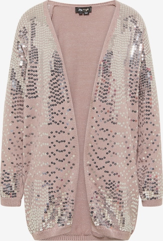 myMo at night Knit Cardigan in Pink: front