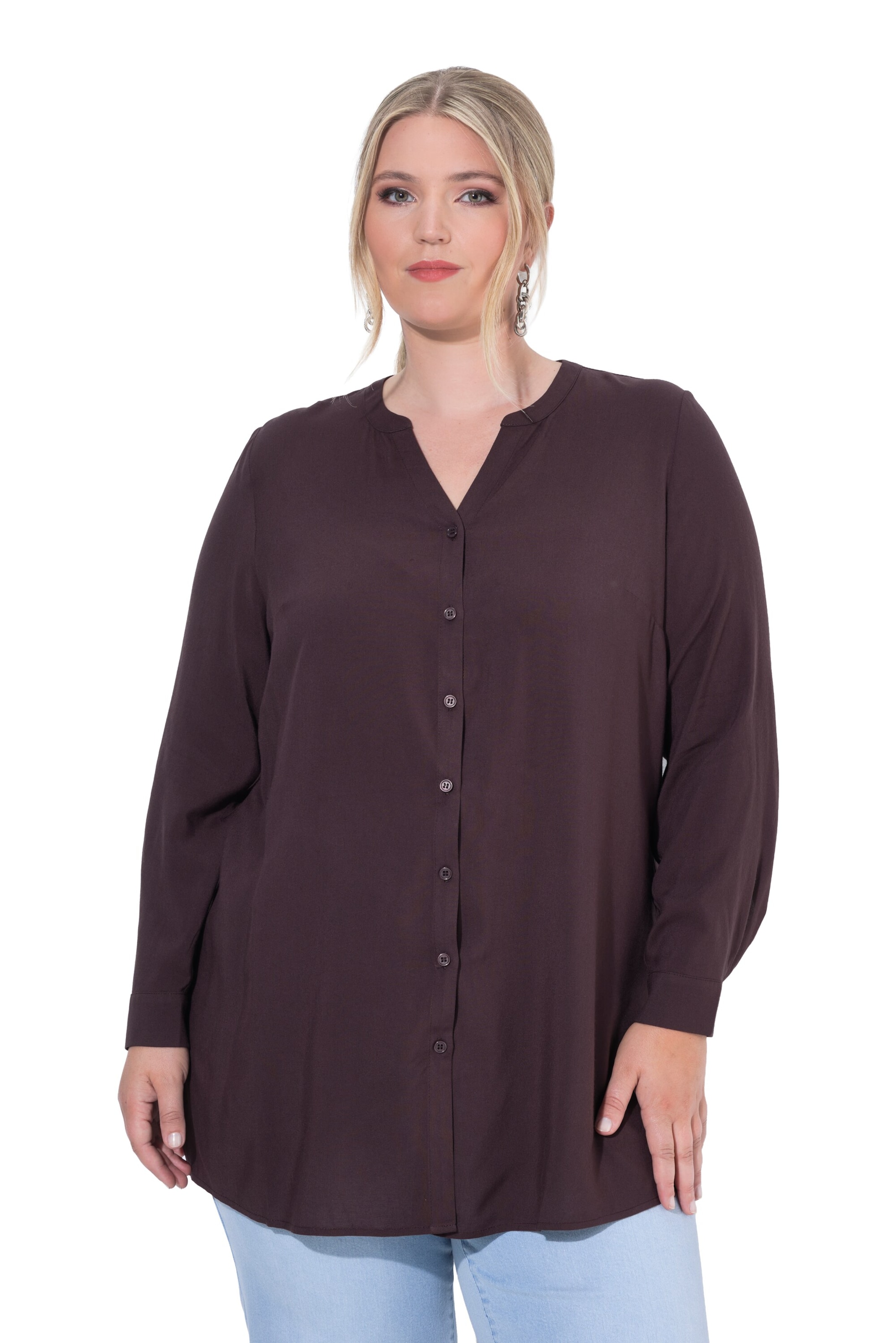 MIAMODA Blouse in Brown: front