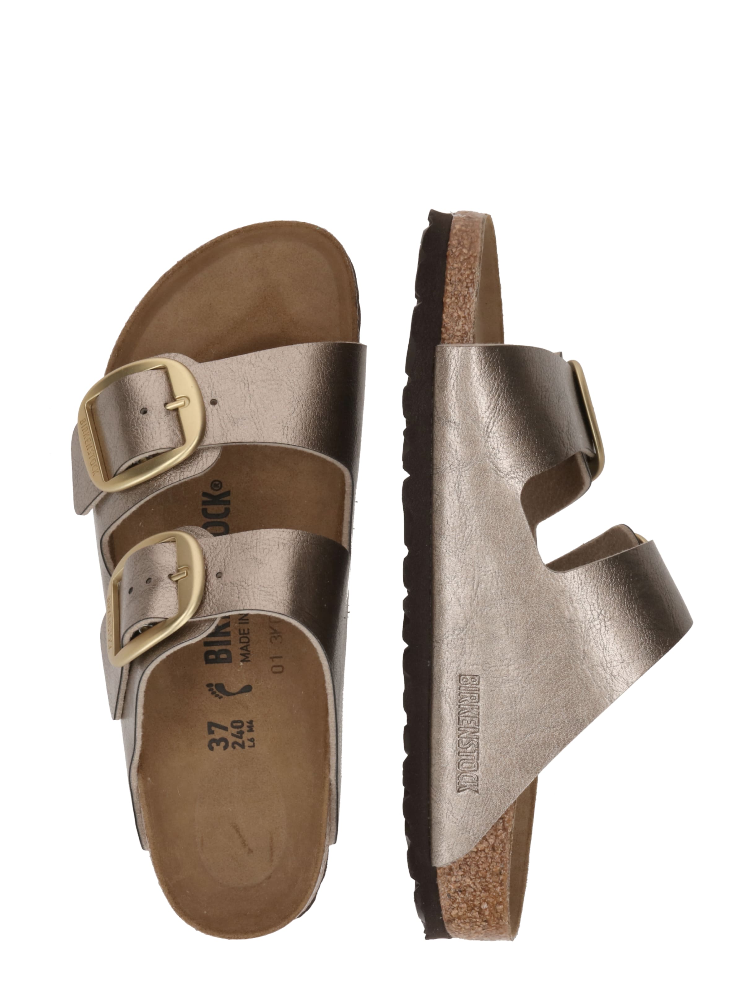 BIRKENSTOCK - Sapato aberto 'Arizona' em ouro