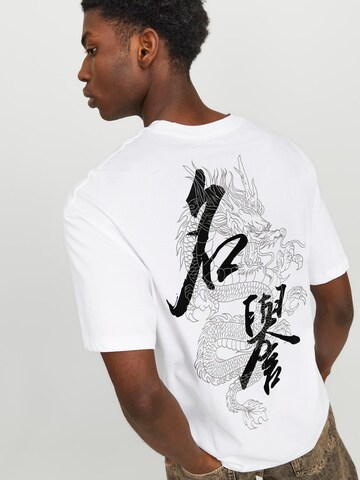 T-Shirt 'HONOR' JACK & JONES en blanc