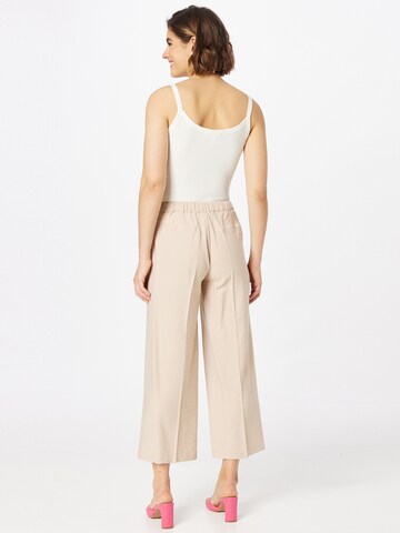 ICHI - Pierna ancha Pantalón de pinzas en beige