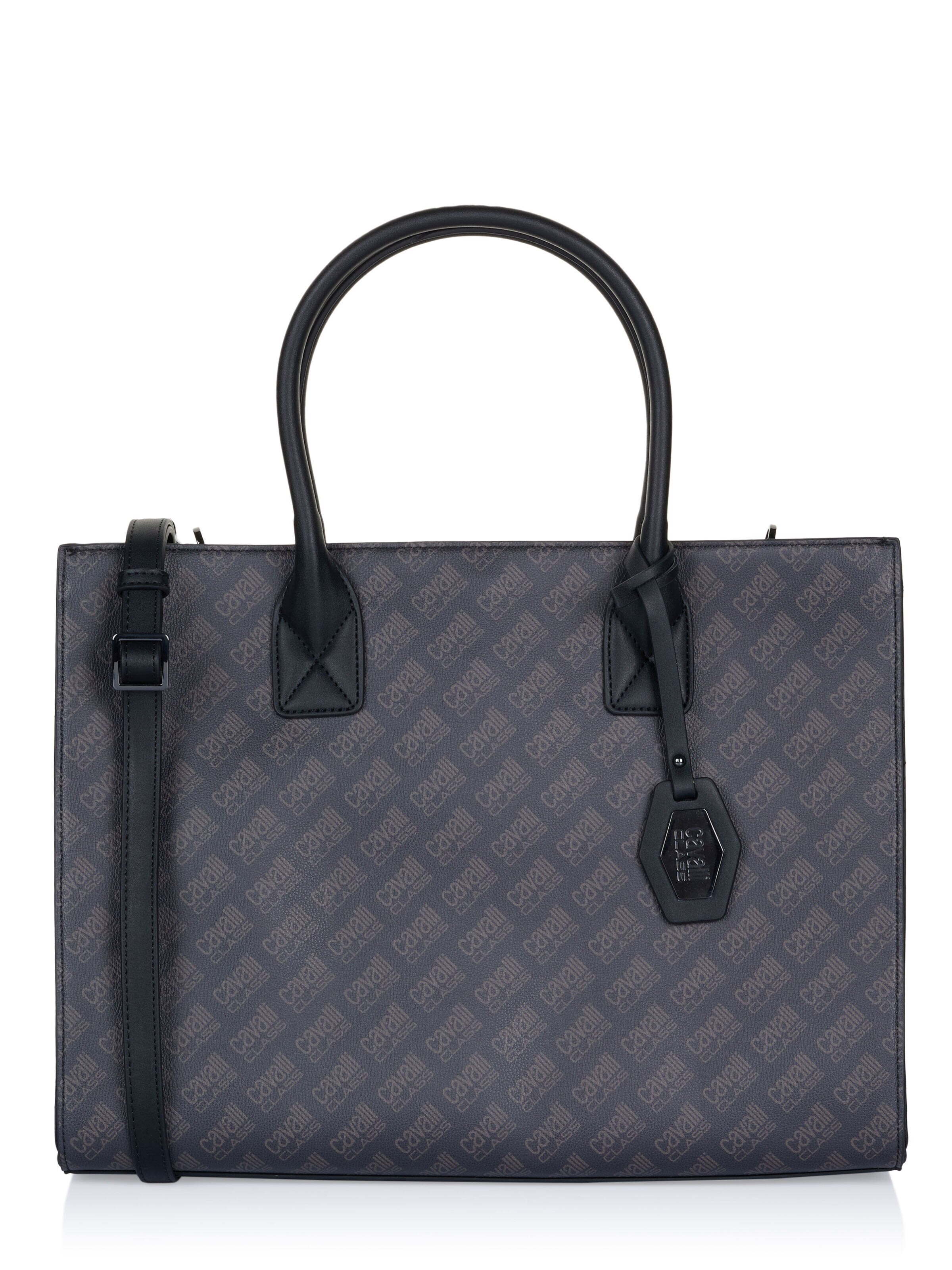 Cavalli - Bolso de mano en negro: frente