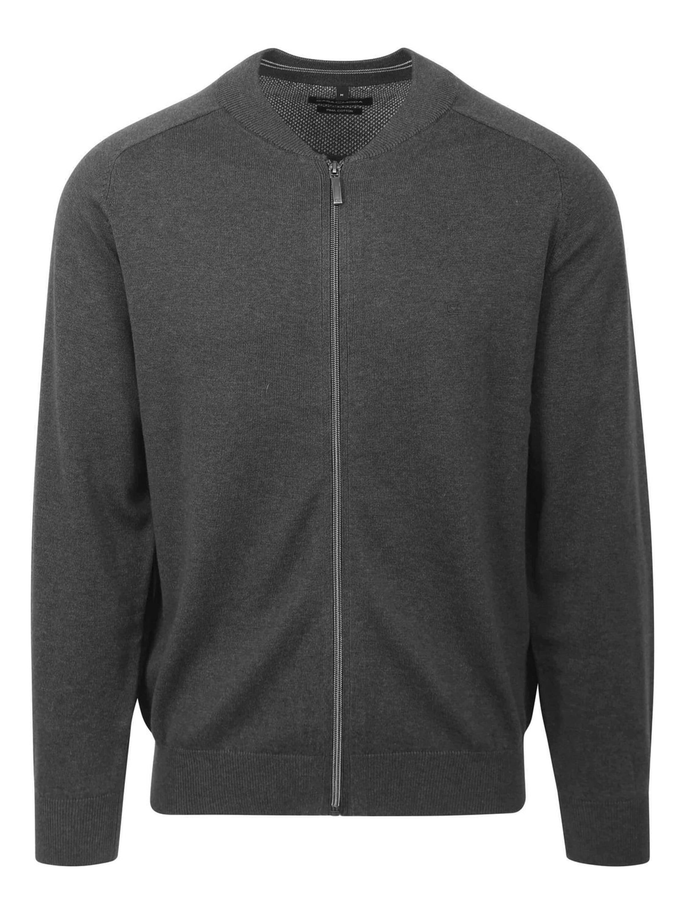 CASA MODA Knit cardigan in Grey: front