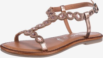 TAMARIS Sandalen met riem in Goud: voorkant