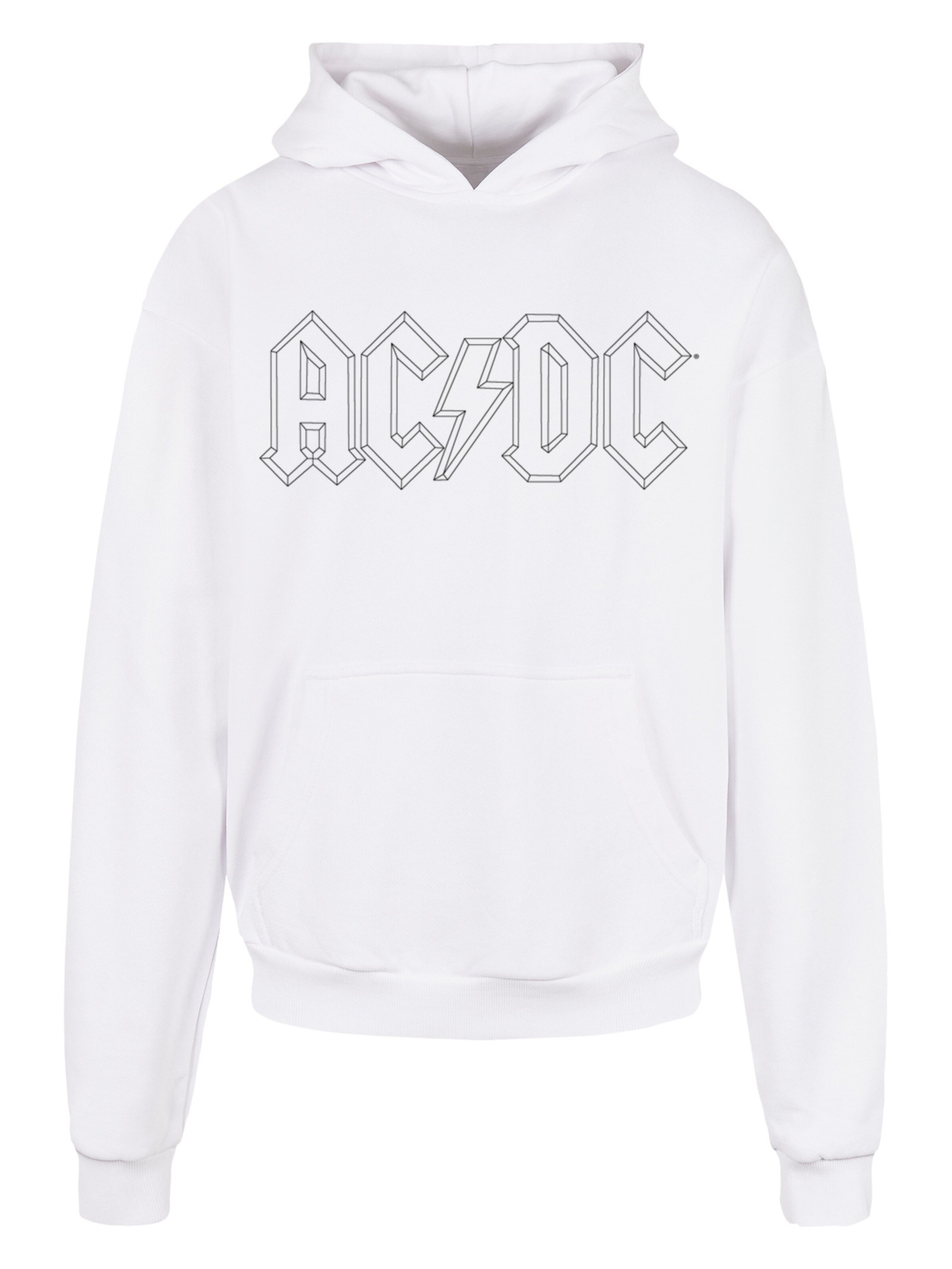 F4NT4STIC Sweatshirt 'ACDC' in White: front