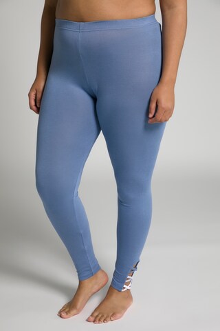 Skinny Leggings Ulla Popken en bleu : devant