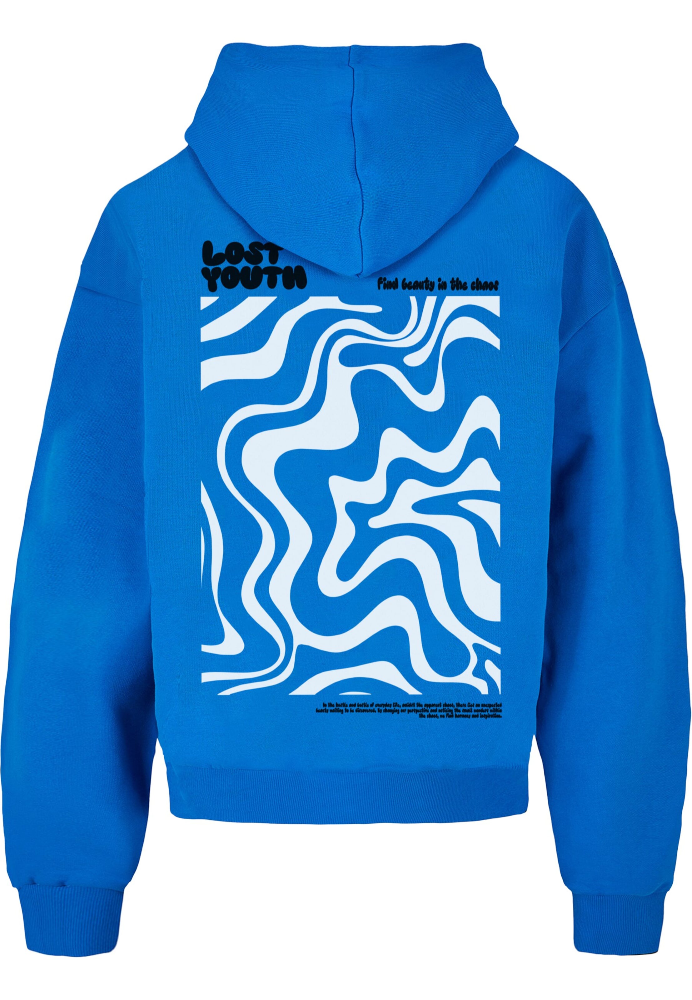 Lost Youth Mikina 'BEAUTIFUL CHAOS' – modrá