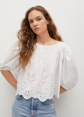 MANGO Blouse 'Vera' in Wit: voorkant