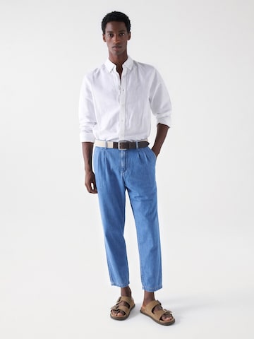 Coupe slim Jean à pince Salsa Jeans en bleu