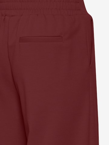 ICHI - Pierna ancha Pantalón plisado 'Kate' en rojo