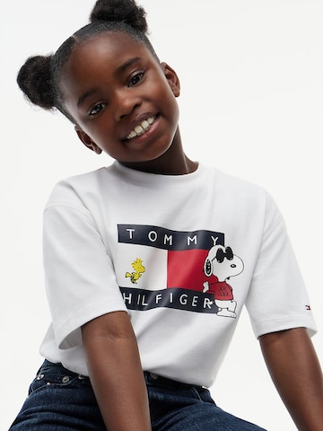 TOMMY HILFIGER Μπλουζάκι 'PEANUTS' σε λευκό