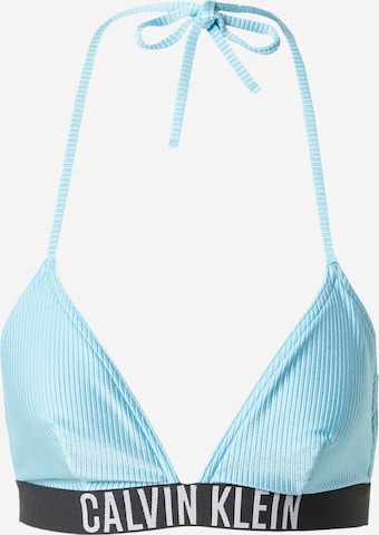 Calvin Klein Swimwear Bikini Top in Blue: front