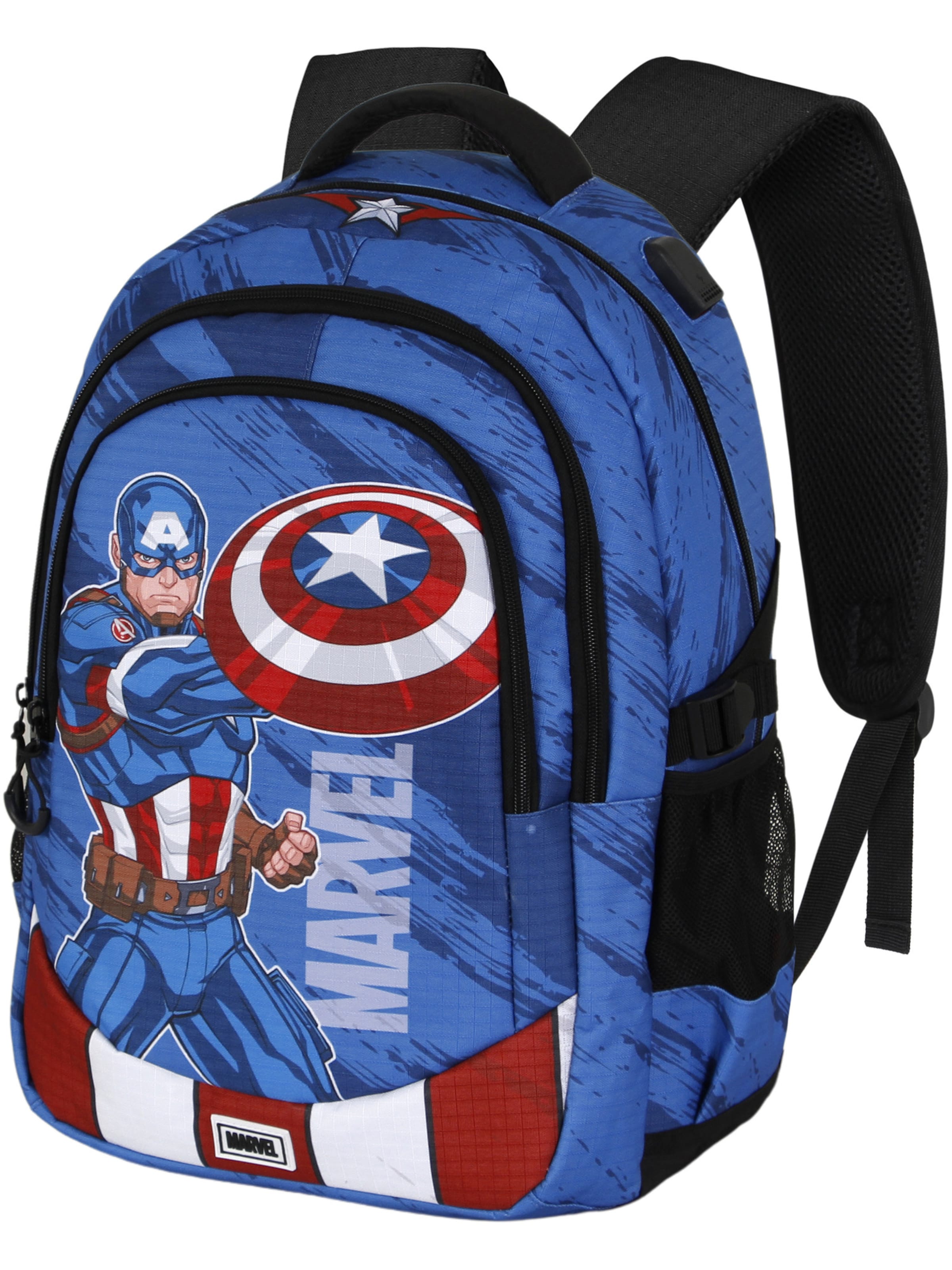 Sac à dos 'Captain America Gears-PLUS Running' marvel en bleu : devant