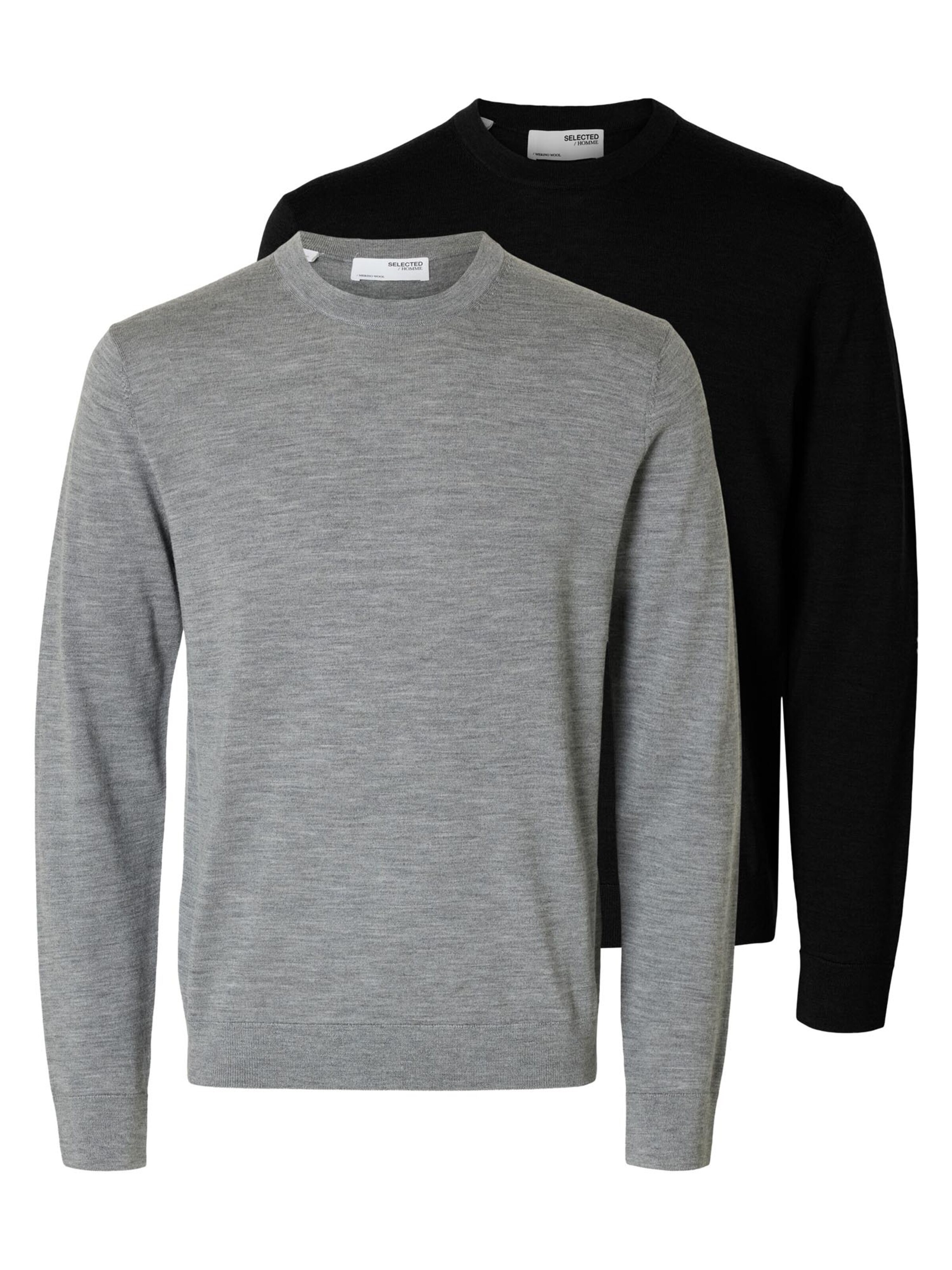 SELECTED Sweater 'Tray' in Black: front
