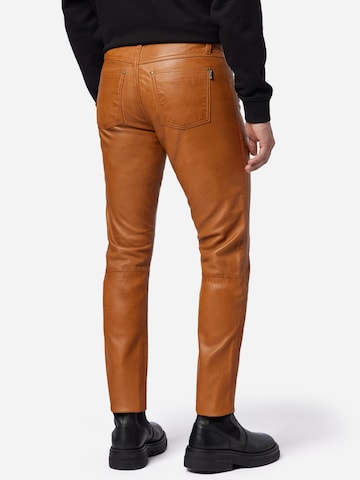 RICANO Slimfit Broek in Bruin