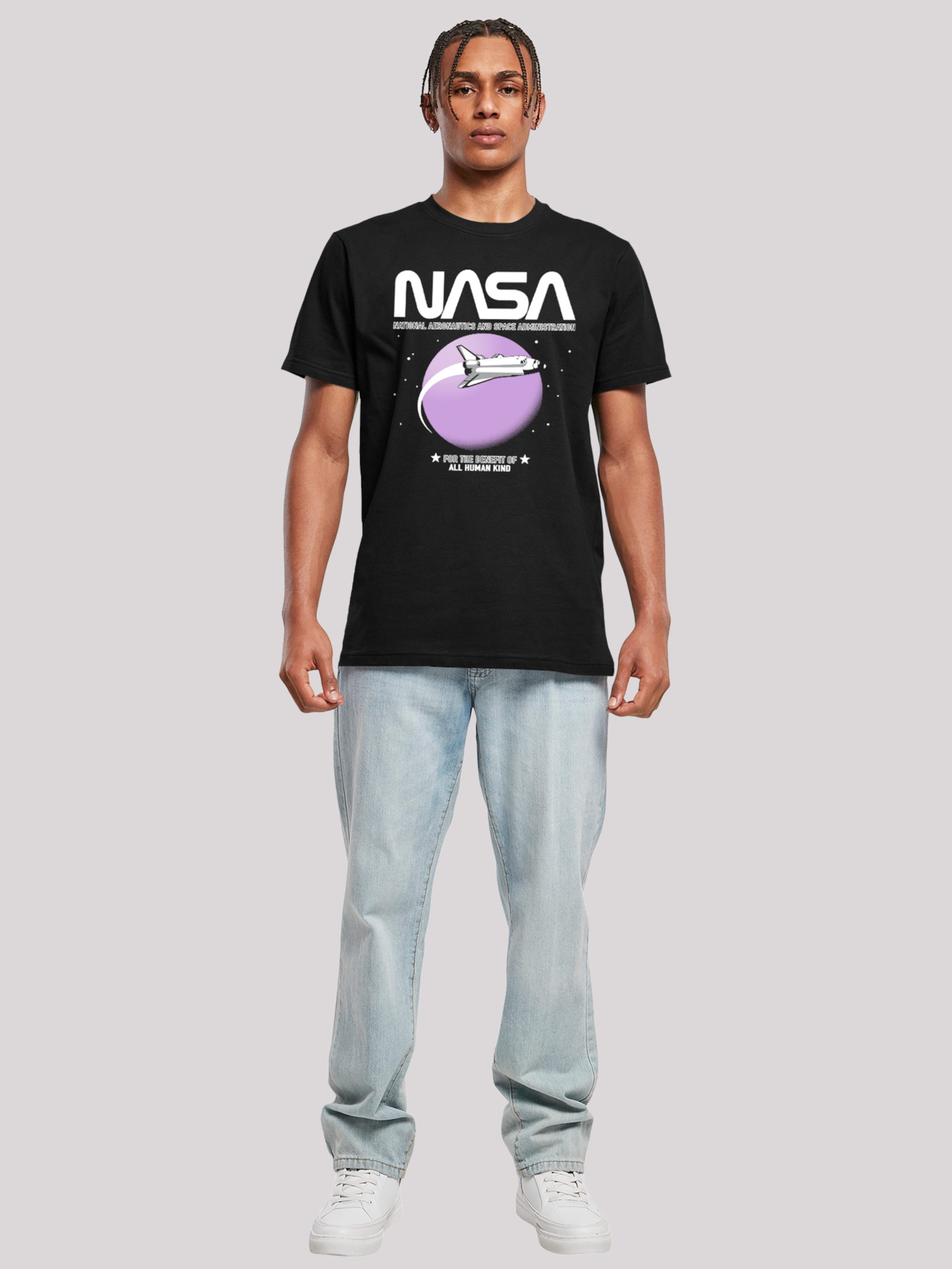 F4NT4STIC T-Shirt \'NASA Shuttle Orbit\' in Schwarz | ABOUT YOU