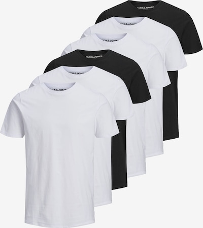 JACK & JONES T-Shirt en noir / blanc, Vue avec produit