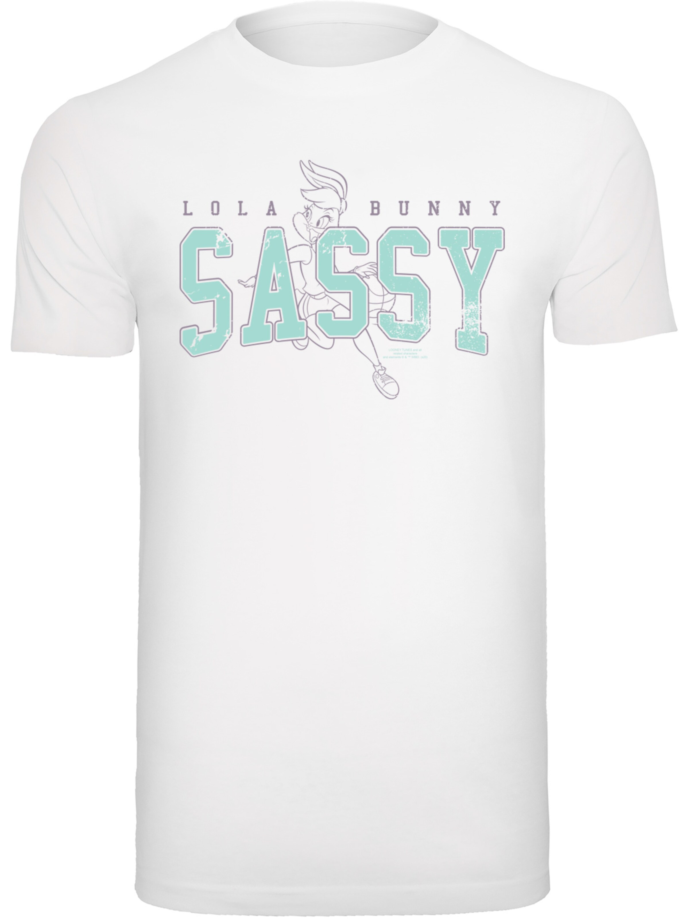 T-Shirt 'Looney Tunes Lola Bunny Sassy' F4NT4STIC en blanc : devant