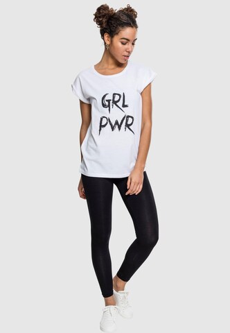 balta Merchcode Marškinėliai ' GRL PWR'