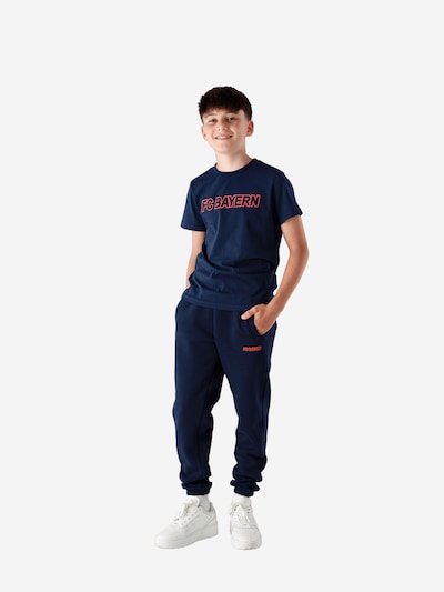 FC BAYERN MÜNCHEN Pants in Navy / Red, Item view