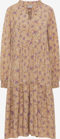 Robe-chemise Usha en beige : devant