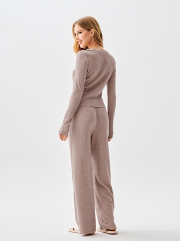 Cupshe - Pijama 'Long Sleeve' em cinzento