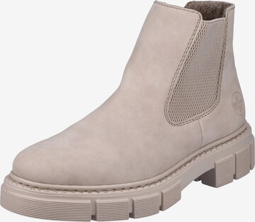 Boots chelsea di Rieker in beige: frontale