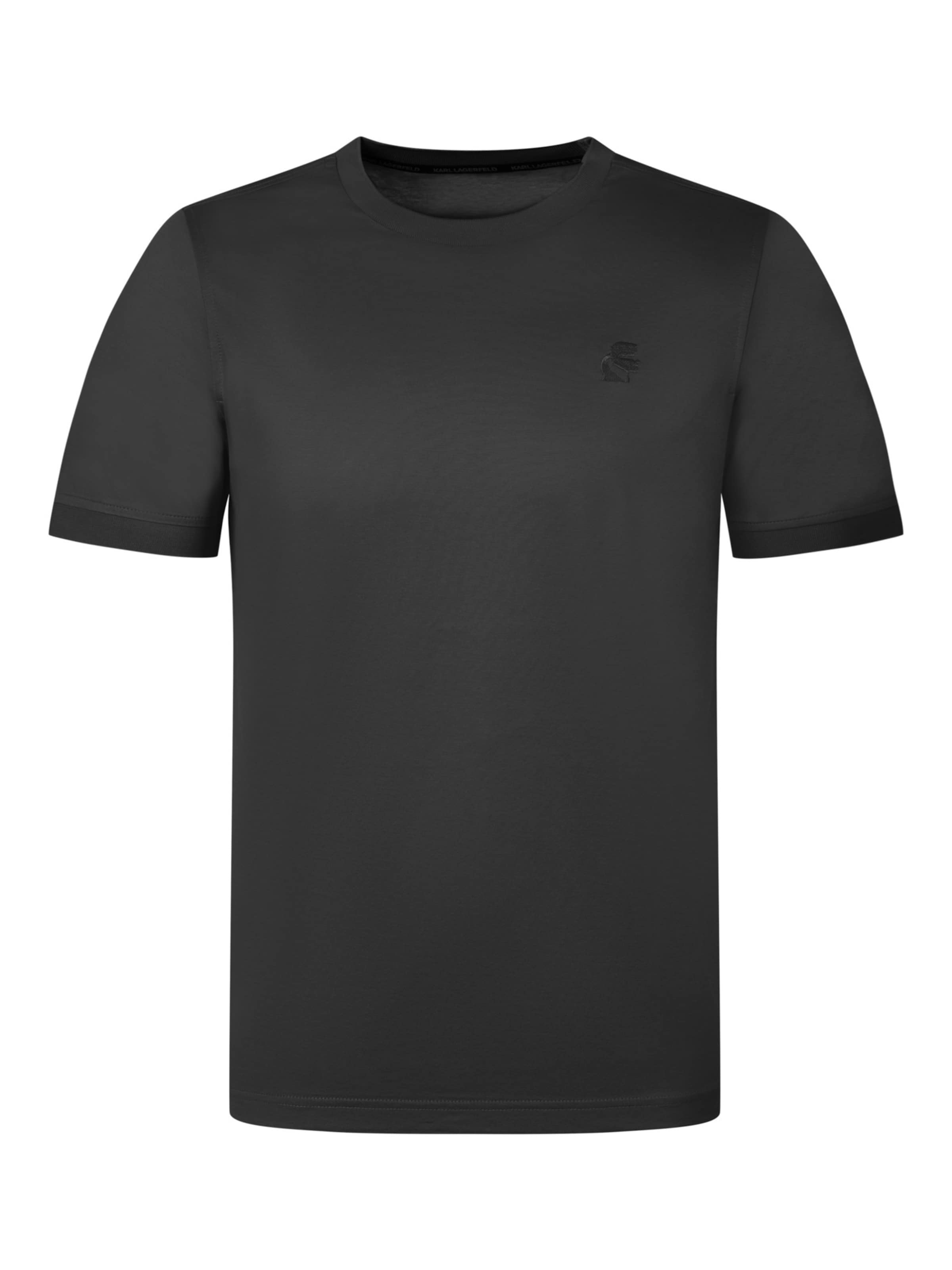 Karl Lagerfeld - Camiseta funcional en negro: frente