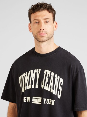 Tommy Jeans Тениска 'VARSITY' в черно