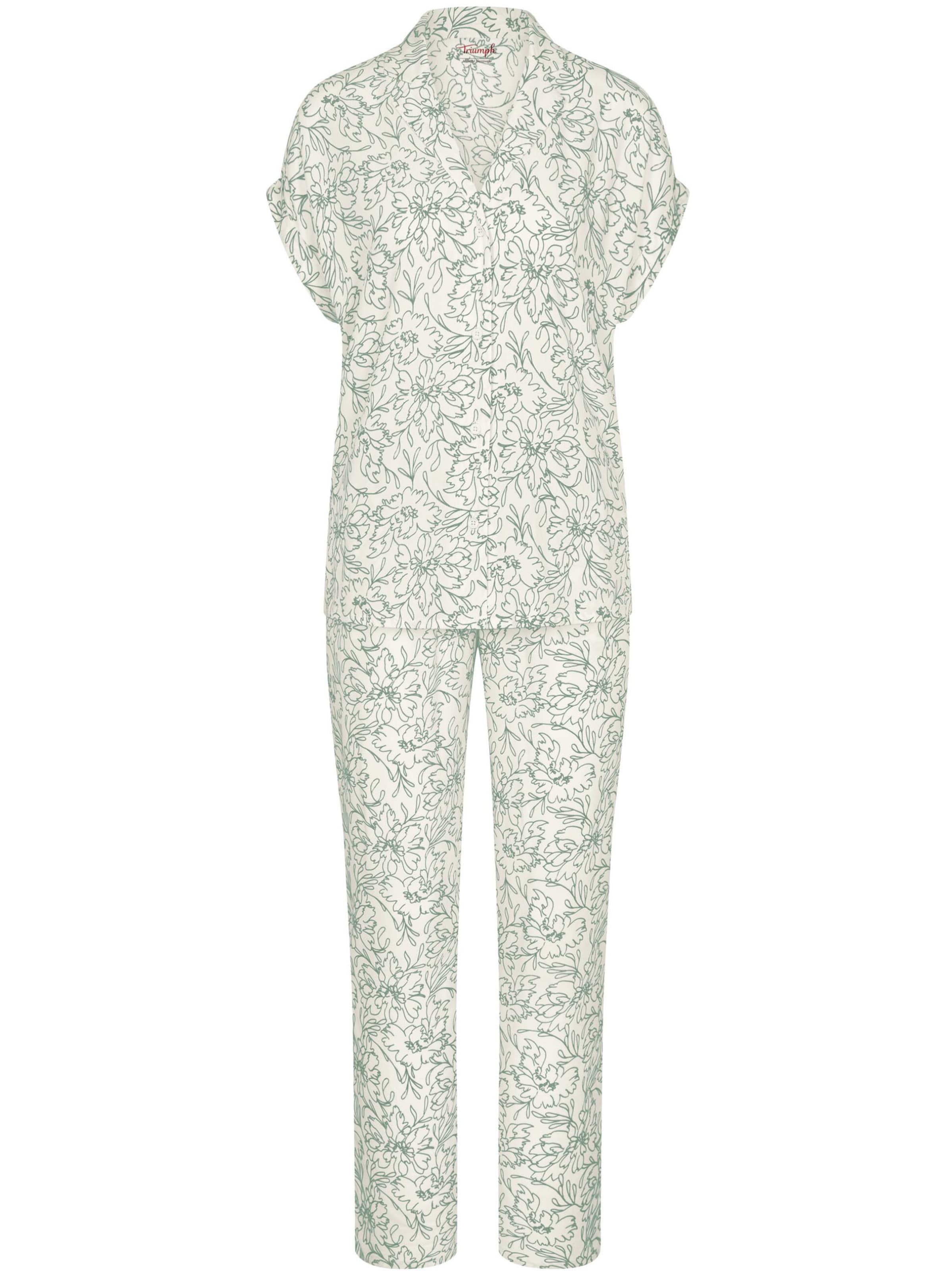 TRIUMPH - Pijama 'Boyfriend Fit ' en verde: frente