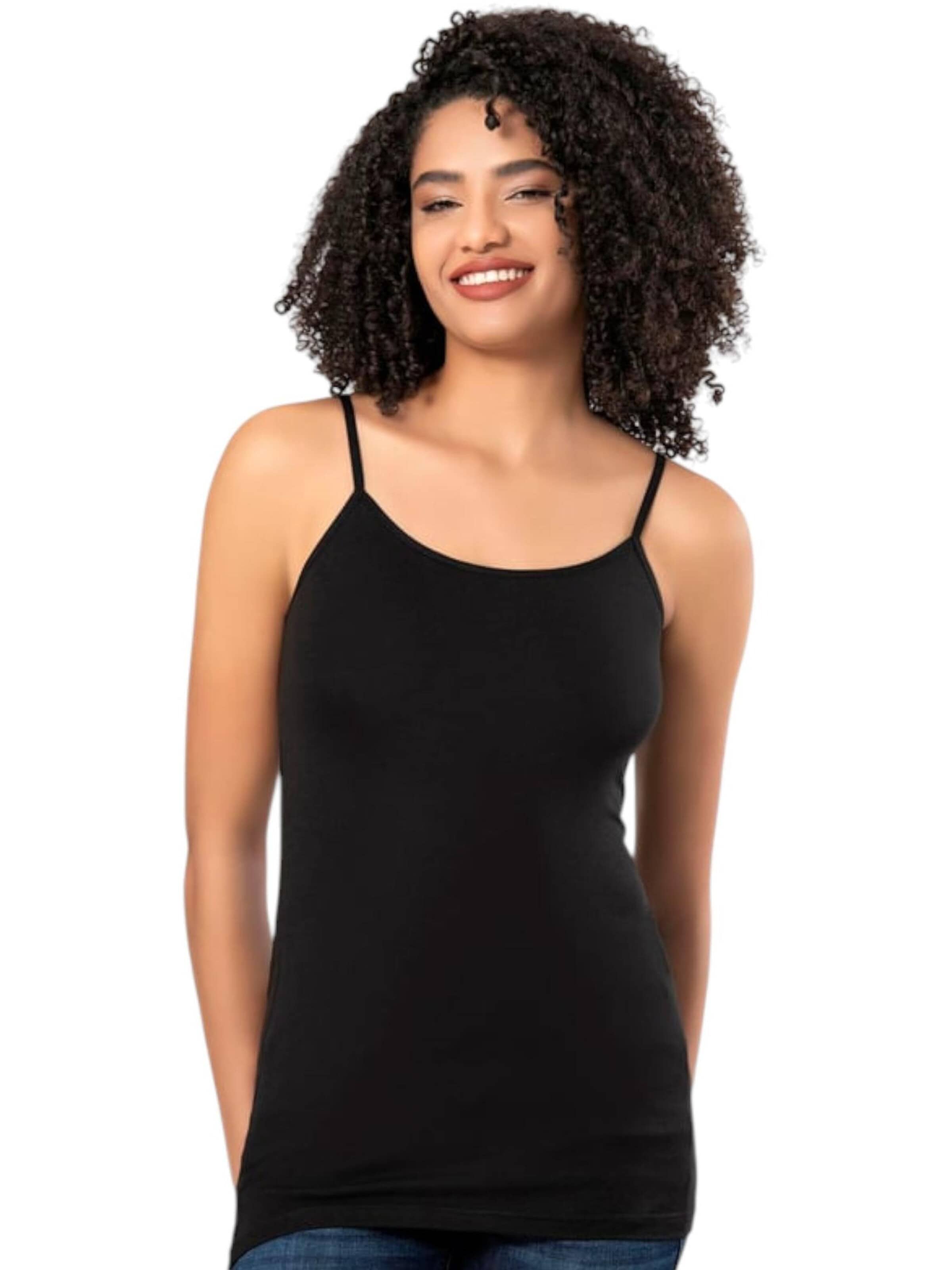 fashionshowcase - Camiseta térmica 'Everyday-Spaghetti-Set' en negro