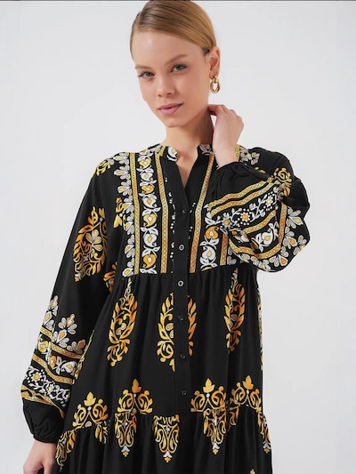 Bigdart Dress in Yellow gold / Orange / Black / White, Item view