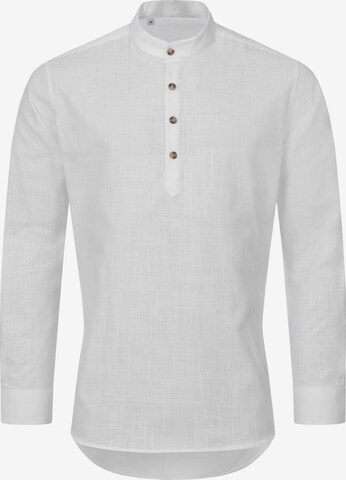 Indumentum Button Up Shirt in White: front