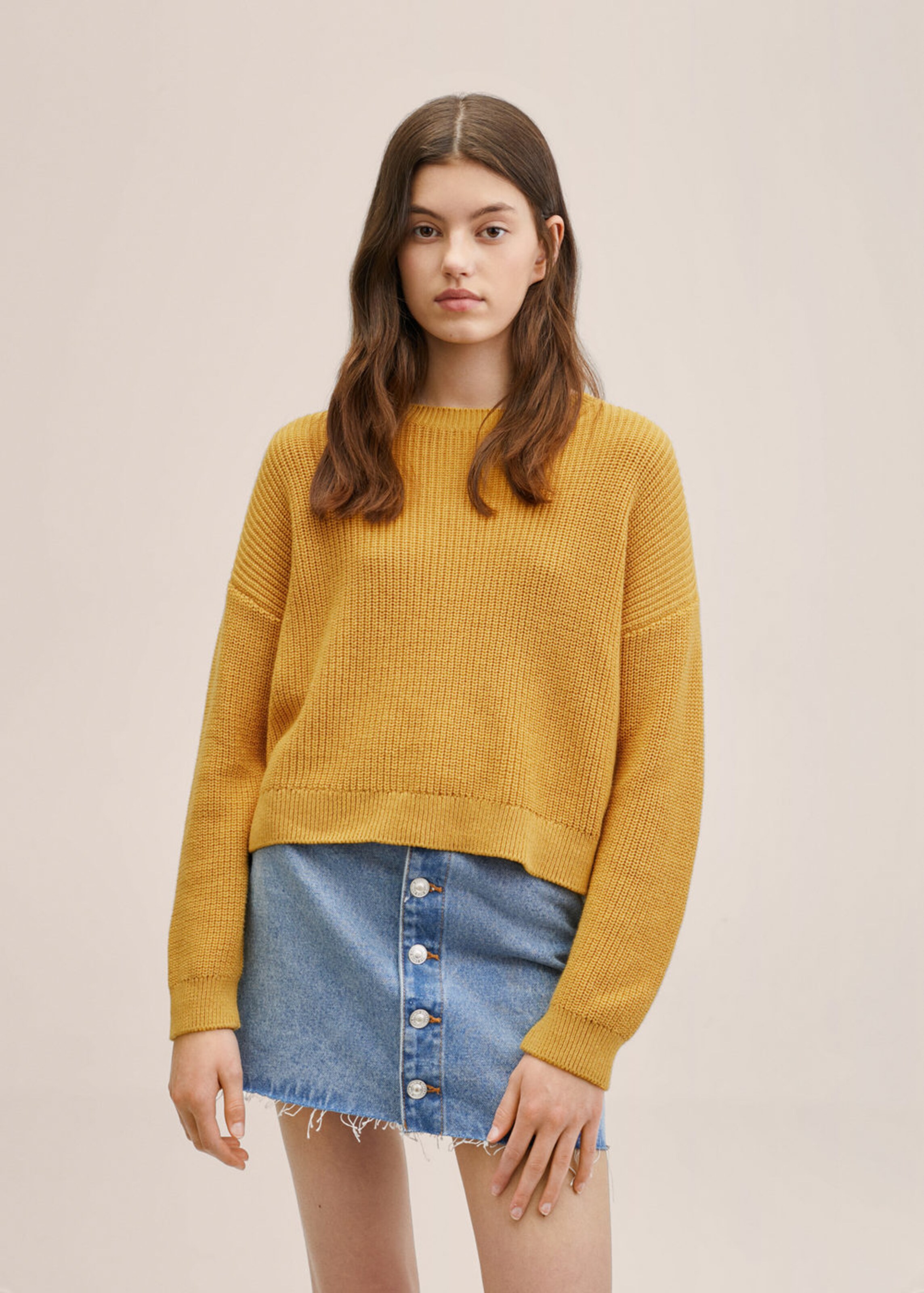 Kinder Teens (Gr. 140-176) MANGO TEEN Pullover 'Magarita' in Senf - NP99133 Kinder Teens (Gr. 140-176) MANGO TEEN Pullover 'Magarita' in Senf - NP99133