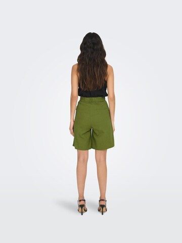 ONLY Bő szár Élére vasalt nadrágok 'Caro' - zöld