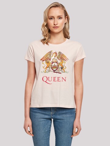 F4NT4STIC Shirt 'Queen Classic Crest' in Roze: voorkant