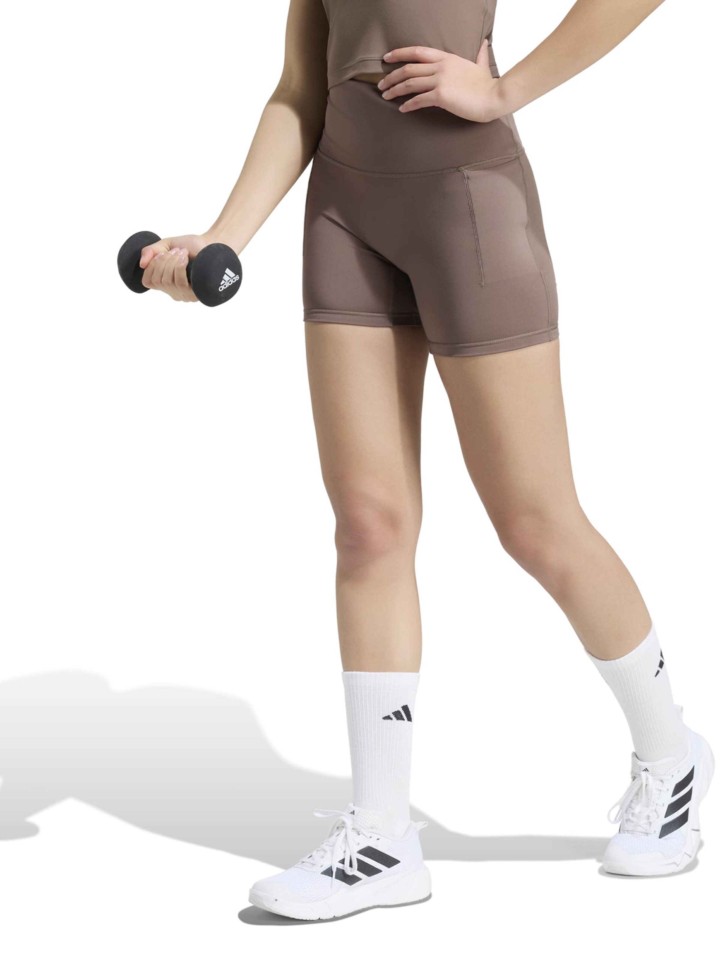 ADIDAS PERFORMANCE Skinny Sportbroek 'MOTION' in Bruin: voorkant